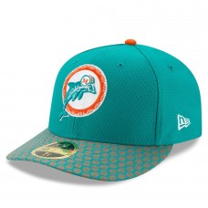 Men's Miami Dolphins New Era Aqua 2017 Sideline Historic Low Profile 59FIFTY Fitted Hat 2745620